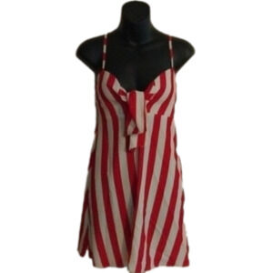 Spaghetti strap xs  red / light cream Show me your mumu minidress.